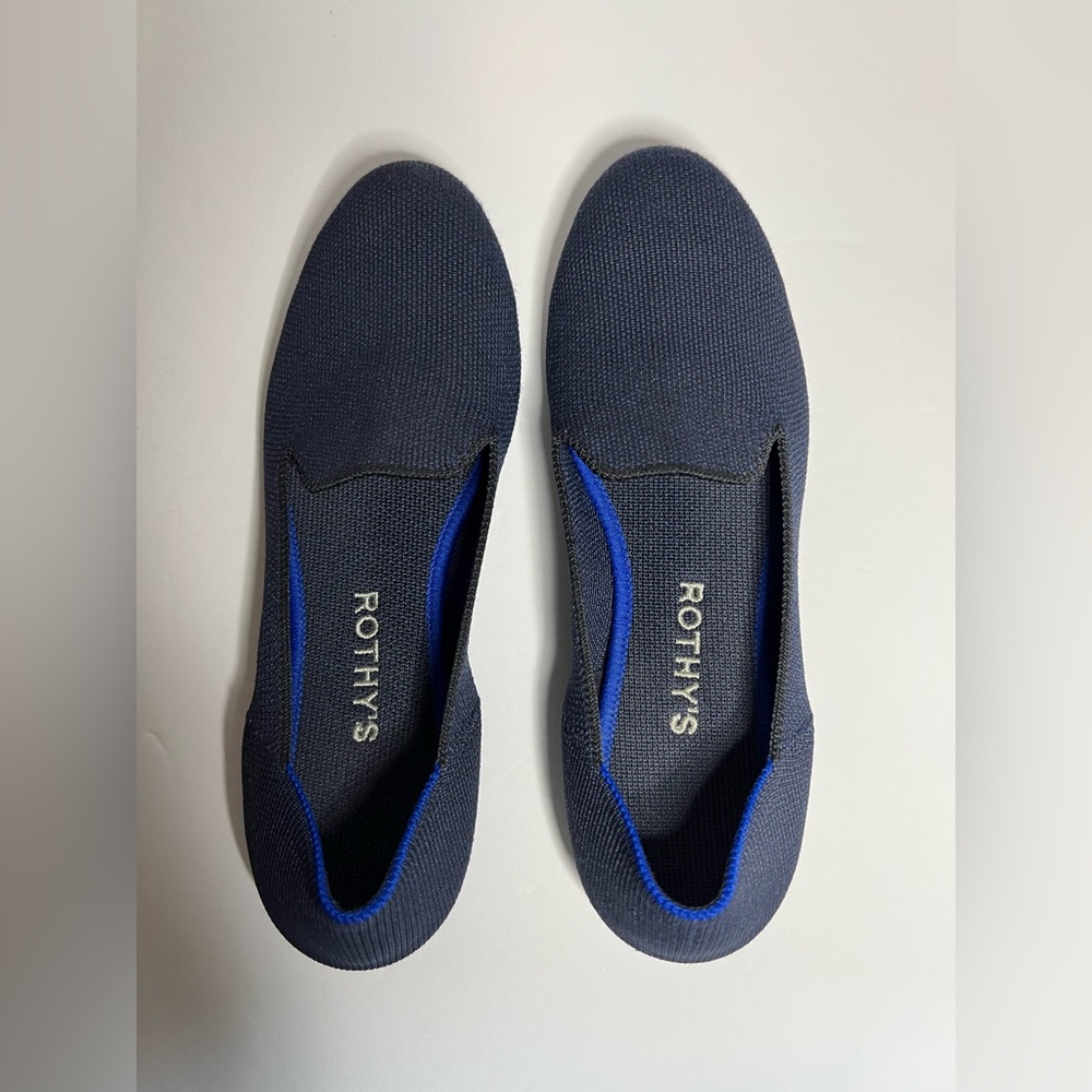 Rothys Navy Blue Flat Loafers